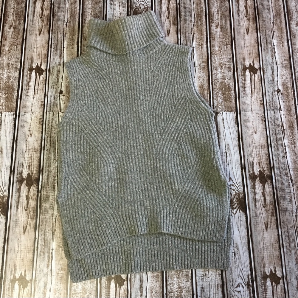 Madewell Sleeveless Turtleneck Sweater 100% Merino